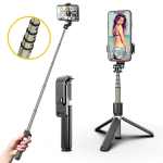 bastão de selfie stick l02 com bluetooth e tambem tripe